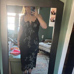 Elegant Black Asymmetrical Dress